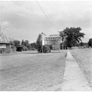 Vintage Black & White 1954 Art City Sprindale Drive In Cinemotor Sign #1381